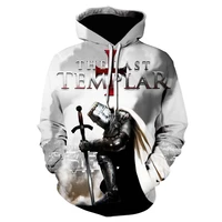 mens casual pullover hoodie warm long sleeve jacket templar armor 3d printing hoodie harajuku fashion sweatshirt ladies