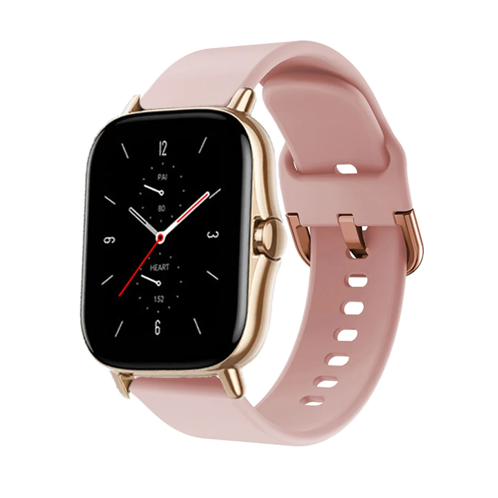 Ремешок для часов Huami Amazfit GTS2 GTS Bip S U Pop сменный силиконовый браслет + чехол Мягкий