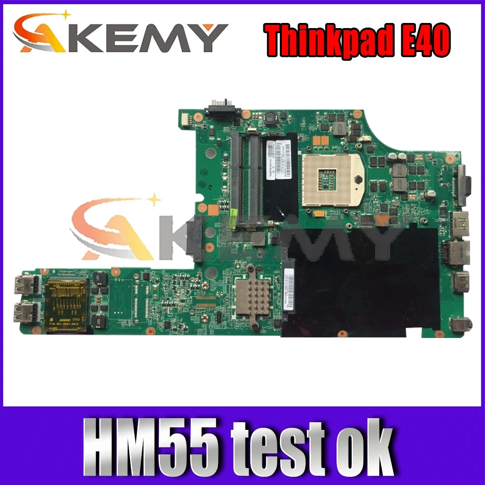

Материнская плата Akemy DAGC5AMB8H0 для ноутбука Lenovo Thinkpad E40, FRU 04W3600 63Y2130 63Y1596 PGA989 HM55 100%, протестированная работа