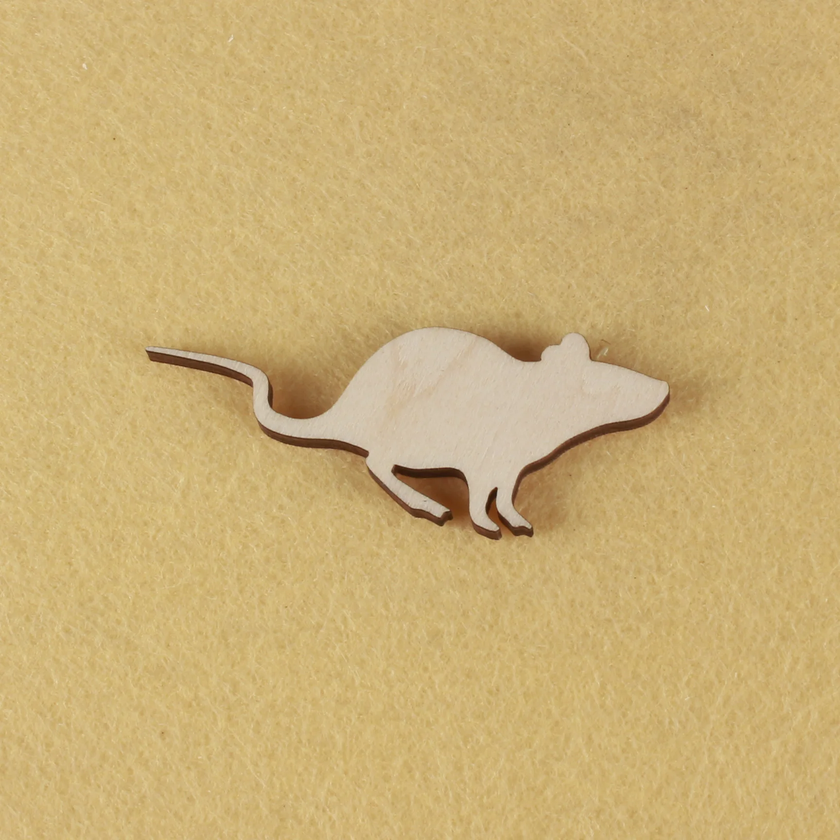 

В форме крысы, лазерная вырезка талисмана, рождественские украшения, силуэт, без рисунка, 25 штук, деревянная форма (0735)