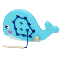 montessori threading board wooden whale toy exercise hand eye coordination childrens educational toys childrens baby teaching