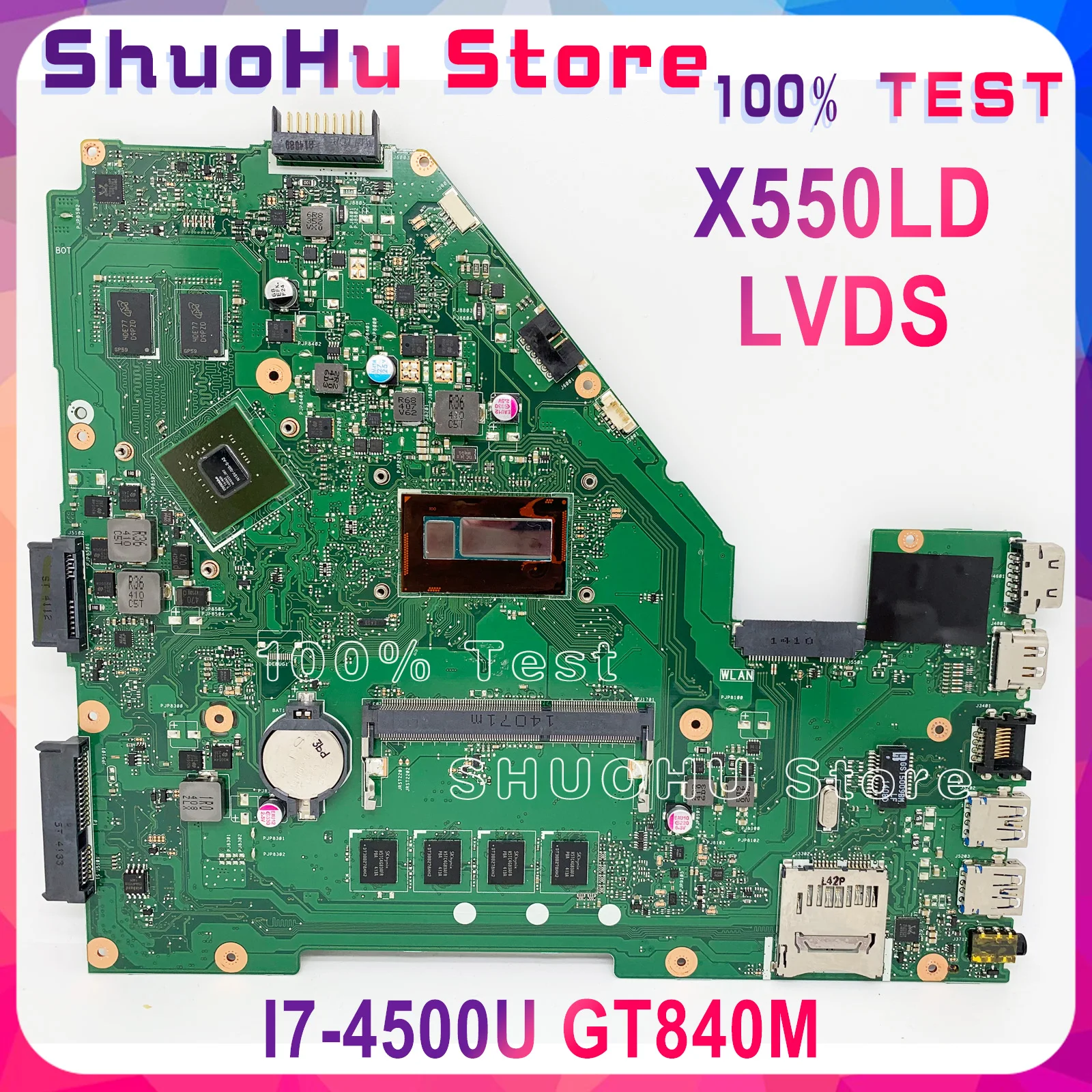 KEFU для ASUS X550LA X550LD X550LC Y581L A550L R510L Y583L I7 4500U GT840MLaptop материнская плата
