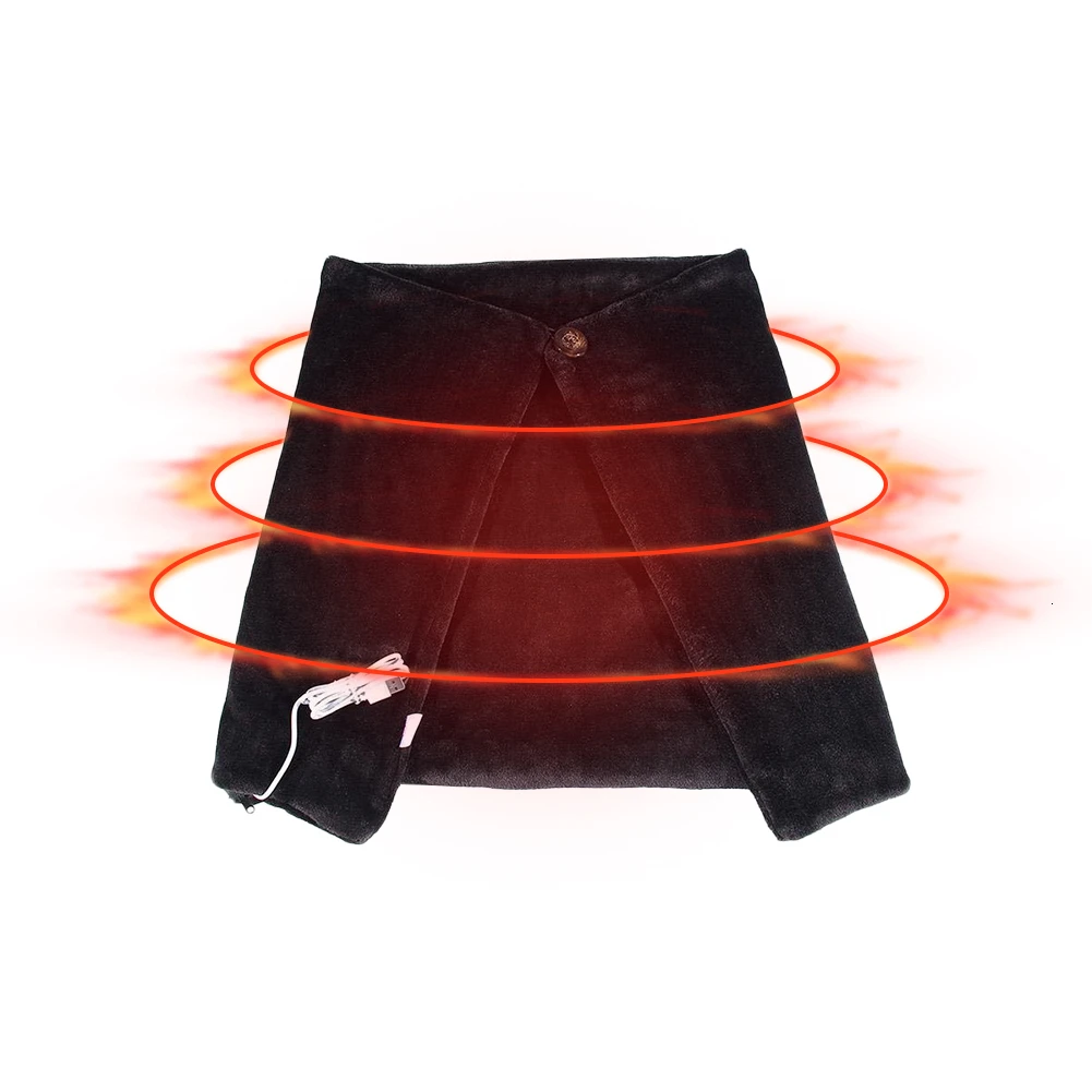 Зимнее домашнее офисное USB Отопление шаль плечо электрическое подогреваемое