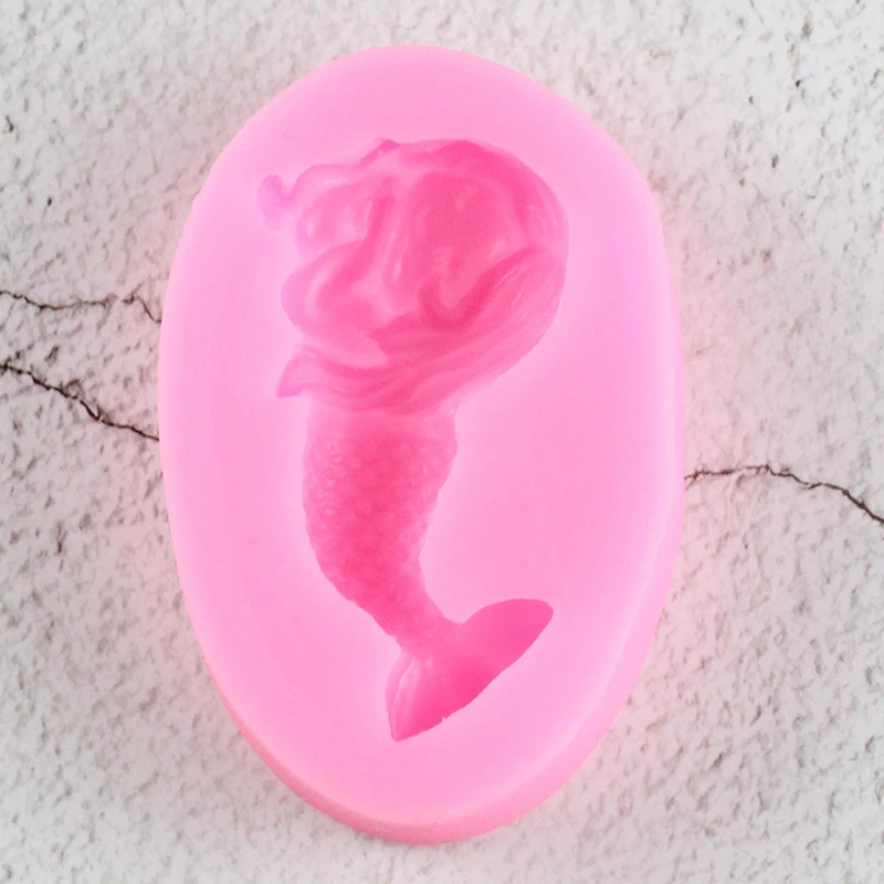 Силиконовые формы Русалочка сделай сам для украшения торта из помадки