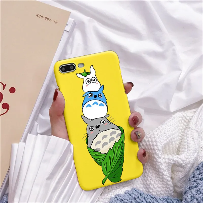 TPU Bonito Тоторо, гибли Аниме Миядзаки Viagem de Chihiro Kaonashi Мягкий ТПУ Caso de Telefone кларо Para iPhone 7 8 Plus 6 5 Max 4 - Цвет: TPU