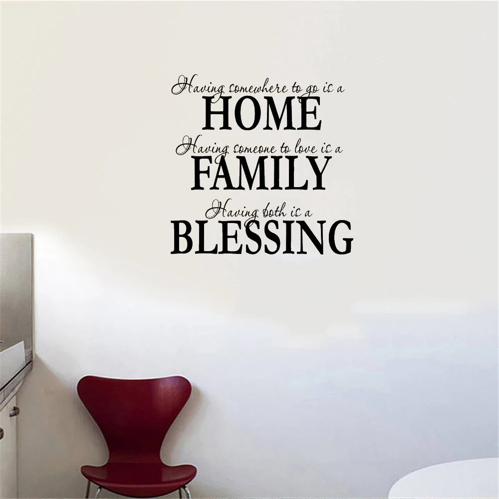 

Having Somewhere to Go Is a Wall Sticker Home Family Blessing Quote Wall Decal For Living Room Bed Room Decor Vinyl DW21775
