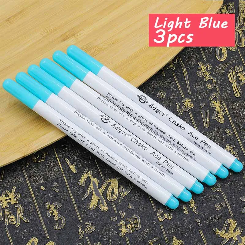 3 pcs Light Blue 3 шт. стирающиеся ручки для воды 7 цветов Швейные аксессуары маркер фломастеры рукоделие инструменты для дома крестиком - Цвет: 3 pcs Light Blue