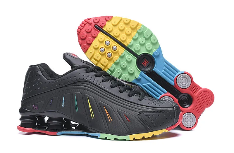 Мужские кроссовки, новинка, дизайнерские мужские кроссовки Shox R4, роскошные кроссовки NZ, тройные черные белые уличные спортивные кроссовки - Цвет: 7