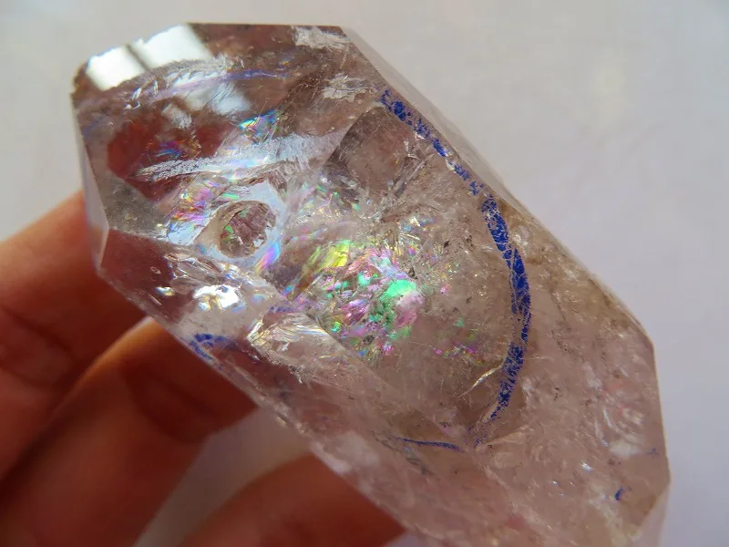 AA супер прозрачный кристалл кварца алмаз херкимера с большим радуги 71 г | Дом и