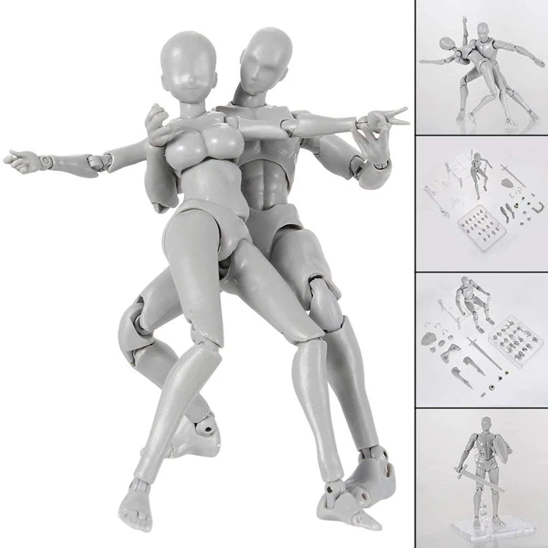 Набор подвижных фигурок SHFiguarts Body Kun DX экшен-фигурки из ПВХ серого и оранжевого