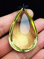 newly natural yellow citrine quartz crystal women pendant 483221mm gemstone wealthy beads necklace genuine aaaaa