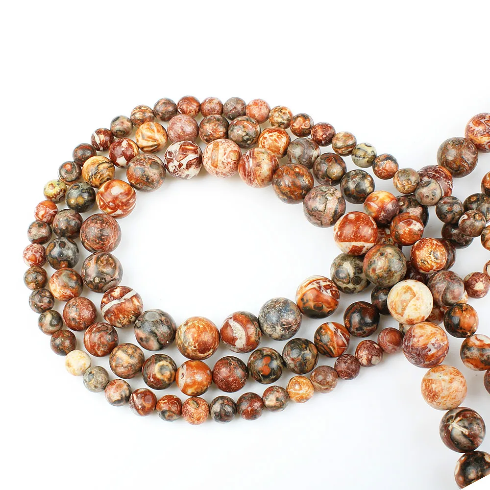 Натуральный камень красный леопард кожа бусина свободный жемчуг для мужчин и