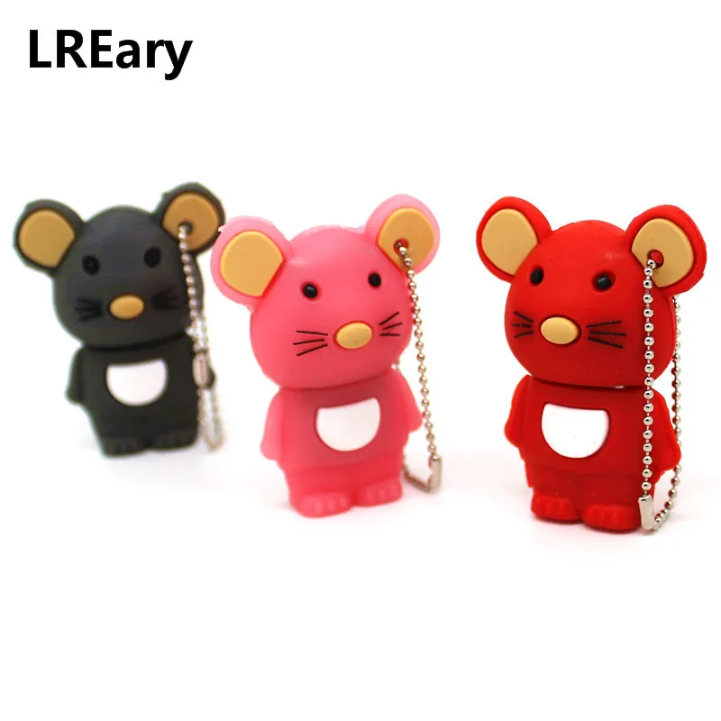 Милая мультяшная мышь 128M USB флешка флеш накопитель 4 ГБ 8 16 32 64 Флешка карта памяти