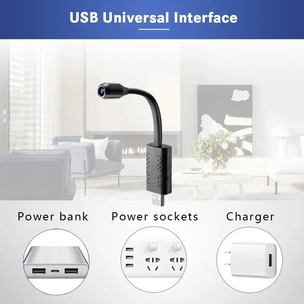 Мини камера U11 1080P HD Smart USB s Обнаружение движения петля видео облако хранение 360