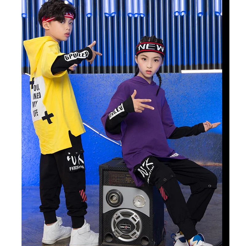 Kids Cool Hip Hop Clothing Long Sleeve Shirt Top Running Camouflage Pants for Girl Boy Jazz Dance Costume Clothes Wear | Тематическая