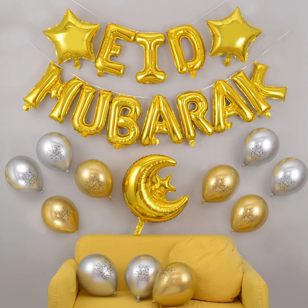 27 шт./компл. воздушные шары Eid Mubarak латексные гелий Anniversaire вечерние украшения в