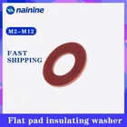 100 шт. M2 M2.5 M3 M4 M5 M6 M8 плоские прокладки, изоляционные шайбы из Красной бумаги Meson прокладка проставки изоляционные проставки HW050