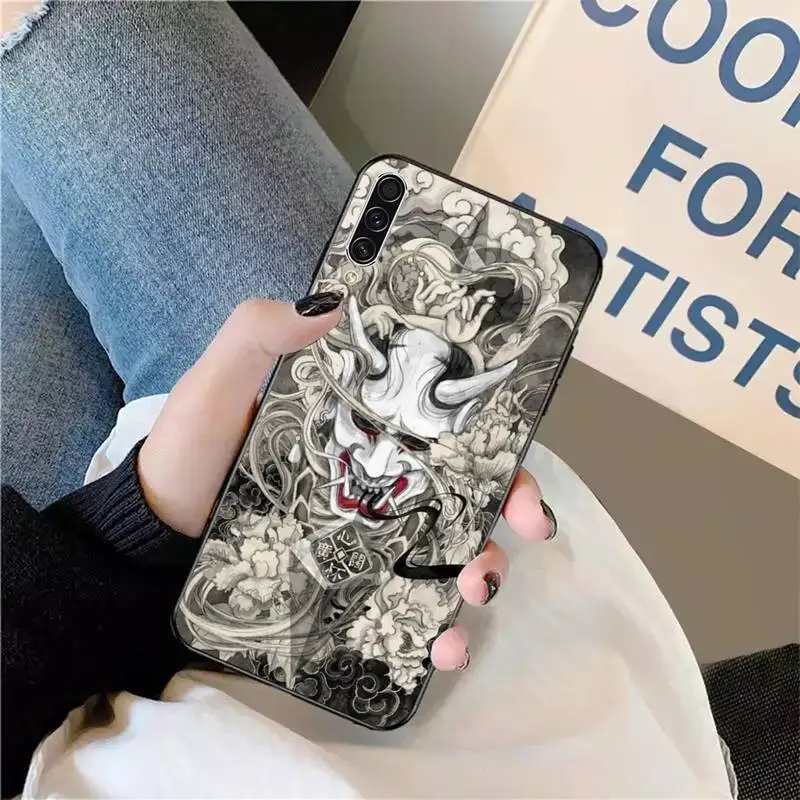 

Japanese retro Relief Phone Case For Samsung galaxy A S note 10 7 8 9 20 30 31 40 50 51 70 71 21 s ultra plus