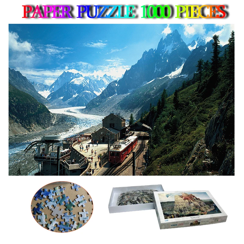 

Switzerland Paper Jigsaw Puzzles Adults 1000 Pieces Puzzle Magnificent Natural Landscape 1000 Piece Puzzles Toys for Kids Gifts