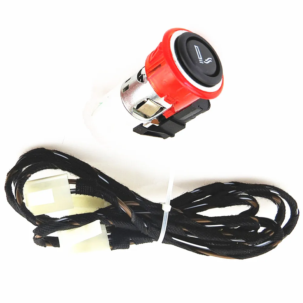 

COSTLYSEED 1J0919307 1J0 919 307 9B9 A3 Q3 Car Cigarette Lighter Assembly Plug Cable Harness Eos Tiguan Golf Passat B6 B7 CC
