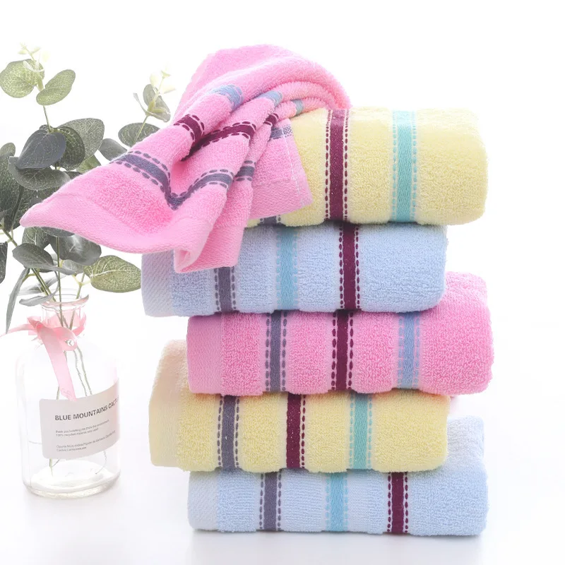 Банное полотенце с принтом в полоску хлопковое кухонное для волос рук отелей