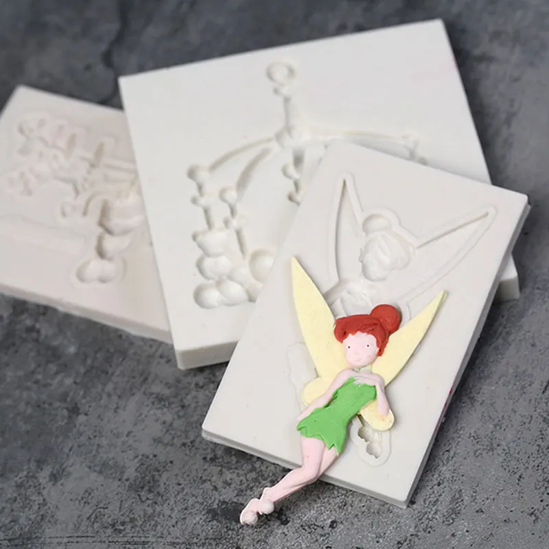 Винтажная силиконовая маленькая фея в форме для кексов помадки формы торта