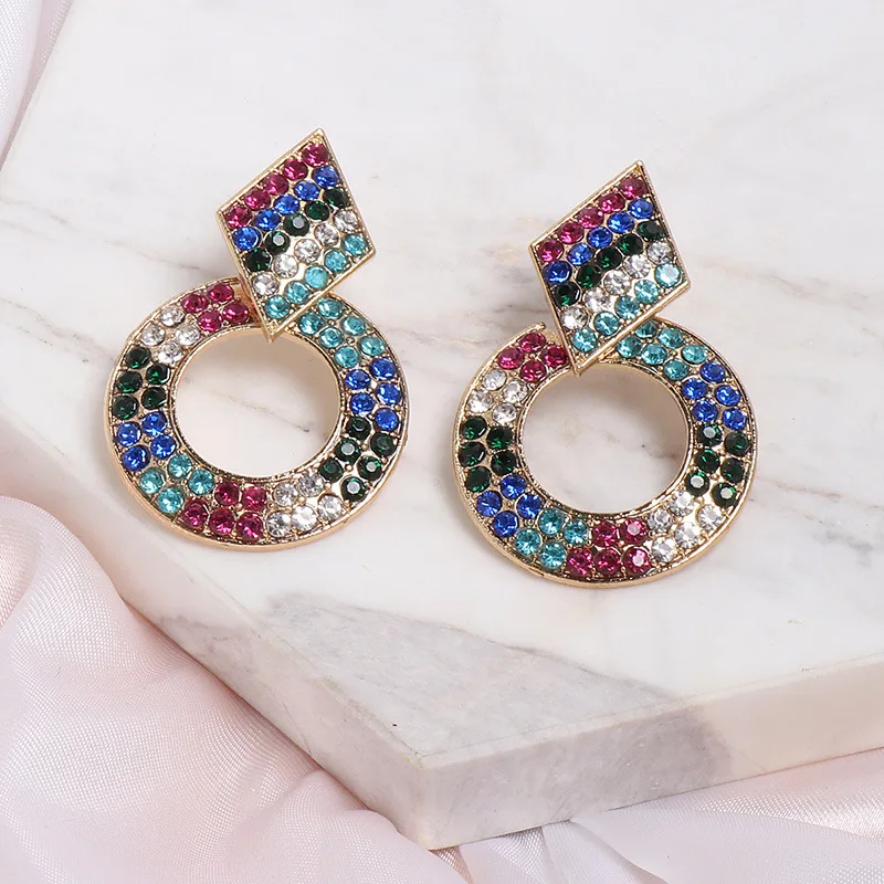 GEREIT золотые серьги полые круг простые геометрические Мода и индивидуальность MS