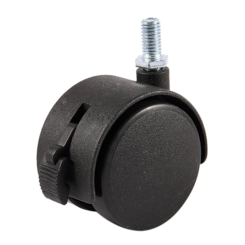Furniture Swivel Locking Caster 8mm Screw Stem 2-inch Dia Wheel Black | Обустройство дома