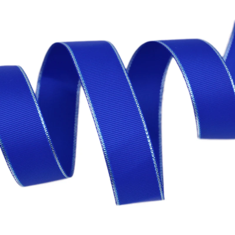 (10 м/Лот) синего и серебряного цвета окантованная корсажная лента оптовая продажа