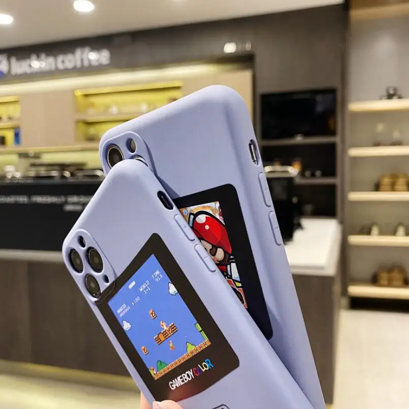 

Phone Case For Apple iPhone12 Pro Max 11 Pro max 7 8 plus x xs max xr mini Classic Game Color LCD Game Console Painted TPU Cover