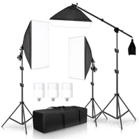 softbox lighting kit photography studio boom arm for video youtube continuous lighting professional lighting set photo studio