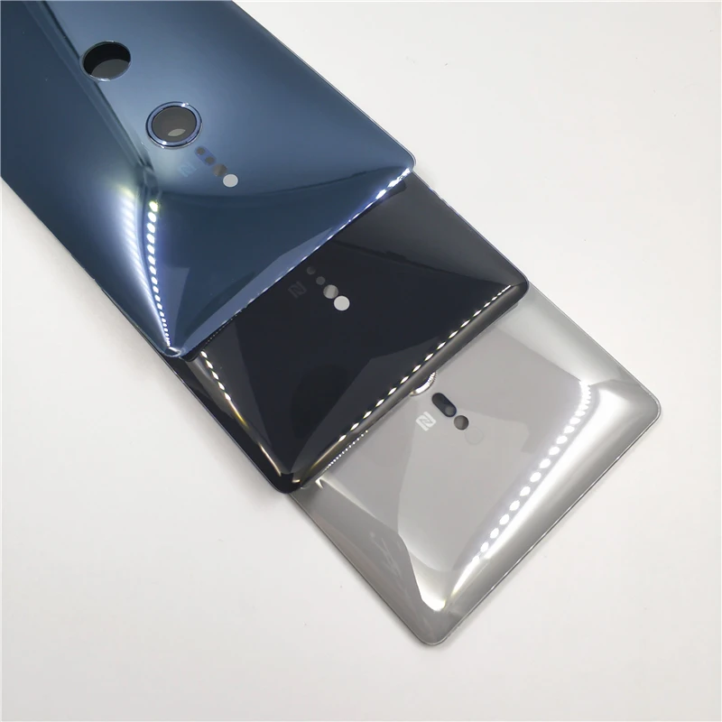 

Original For Sony Xperia XZ2 H8216 H8266 H8276 H8296 Ceramics Glass Back Battery Cover Rear Door Case Housing With Camera Lens