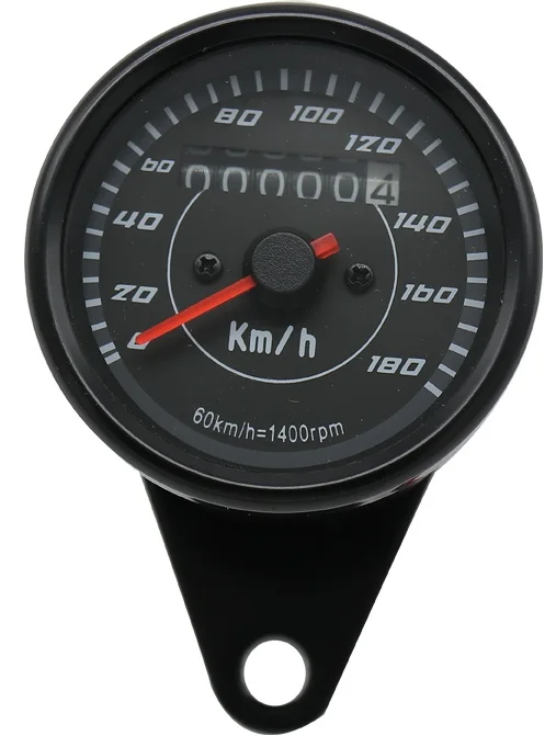 B Speedometer Universal 12V LED Odometer Motorcycle 0~180Km/h Speedmeter Tachometer Metal Plating Cafe Racer For Harley BOBBER CHOPPE - Цвет: B Speedometer
