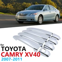 chrome handles cover trim for toyota camry xv40 2007 2008 2009 2010 2011 catch cap car accessories stickers auto styling handle