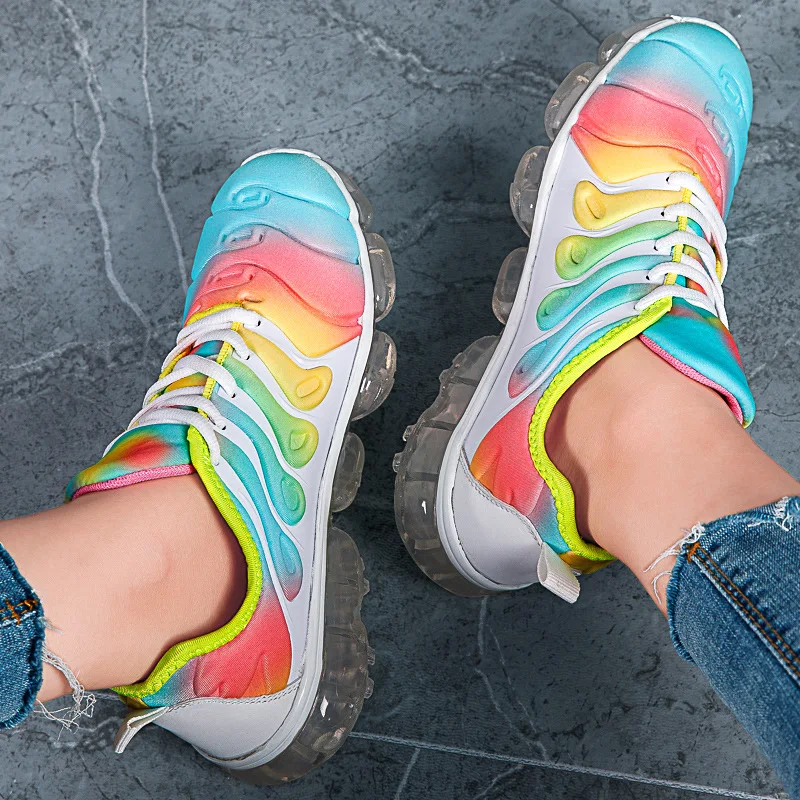 

Women Colorful Running Shoes 2020 hot Woman Sneakers Outdoor Sports Athletic PLatform Cushioning Footwear plush size 36-43 8H69