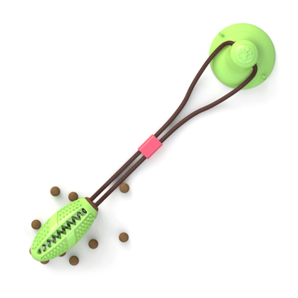 

Dogs Toys Silicone Suction Cup Tug Ball Push Elastic Ropes for Chew Bite Tooth Cleaning Toothbrush Chewing Playing