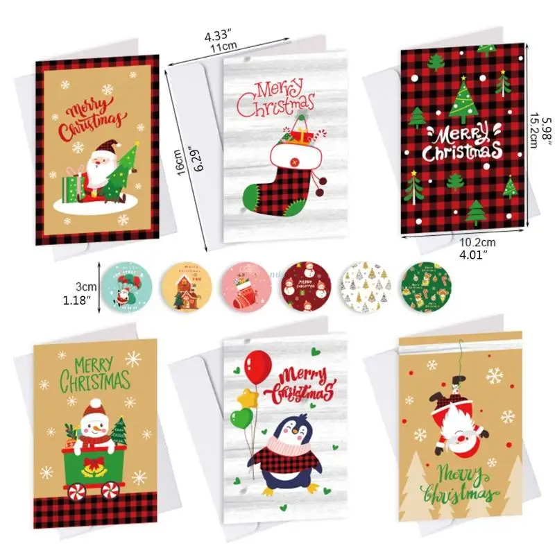 Поздравительные рождественские открытки шириной дюйма высококачественные