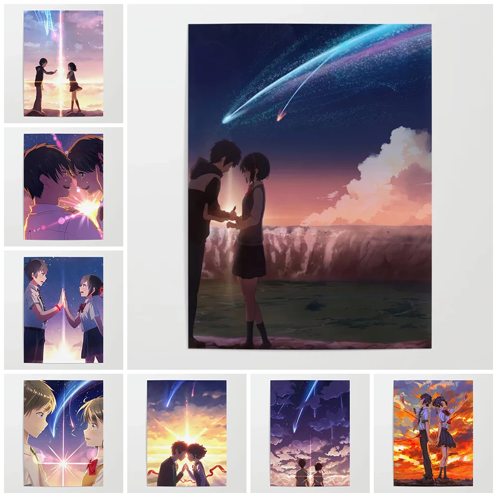 HD Home Decor Your Name Canvas Animation Prints Painting Japanese Poster Wall Modern Artwork Modular Pictures For Bed Room Frame