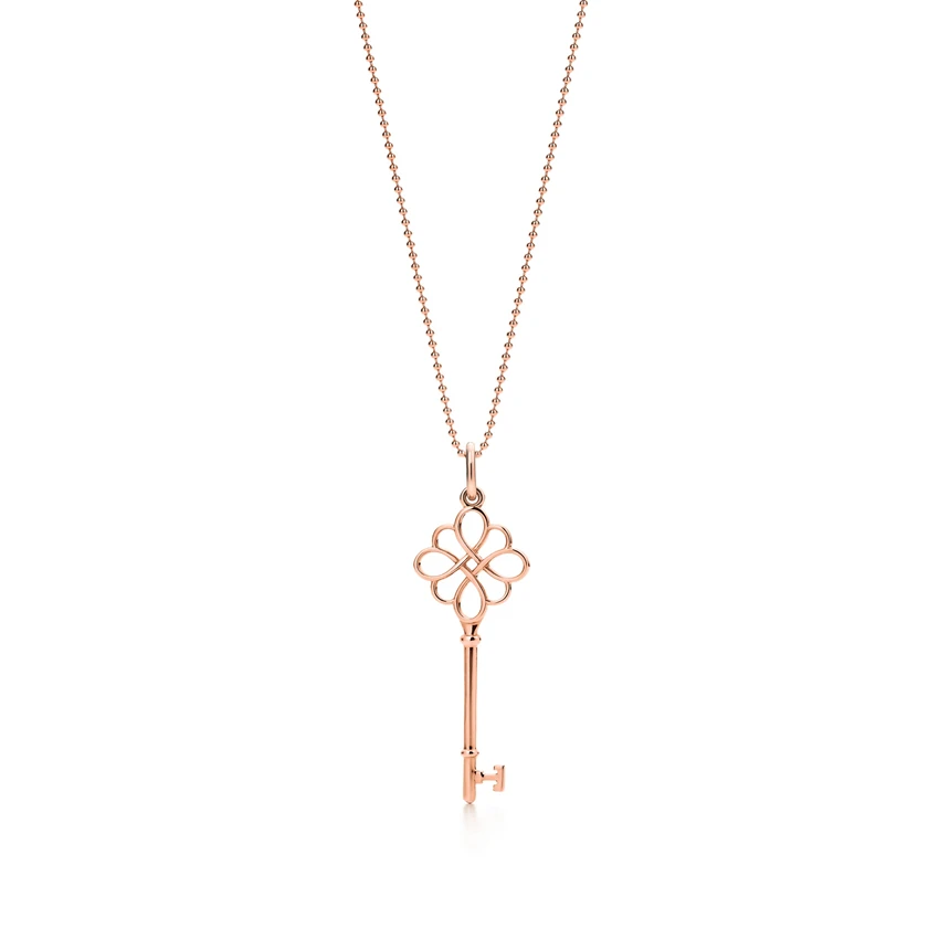 

Light luxury fashion necklaces stone round keys hanging