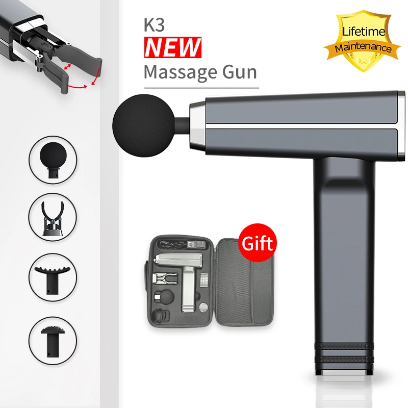Пожизненная гарантия K3 Muscle Massage Gun Массажер для тела Портативный и легкий