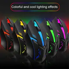 7 Colors Mice Ergonomic Wired Gaming Mouse Flank Cable Laptop PC Gaming Wireless Mice Gaming Mouse for PC Gaming Laptop