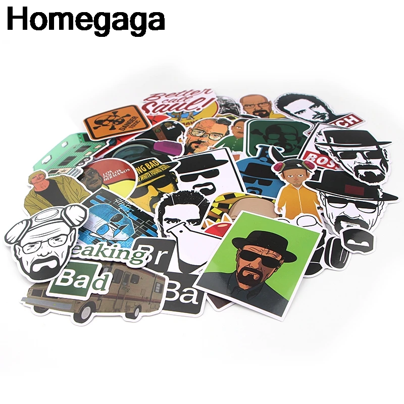 Homegaga 34 шт. разбивая Bad 90s искусство картина из 5 частей стены ноутбук телефон багаж Скрапбукинг альбом наклейки пакеты D2303