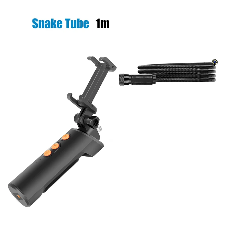 

Industrial Endoscope 1080P HD IP67 Waterproof Inspection Camera with 2600MAh Battery Borescope(1M Snake Tube)