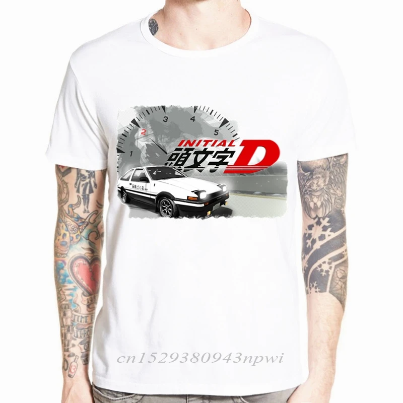 Футболка AE86 Initial D Homme Мужская Летняя Повседневная футболка с круглым вырезом и