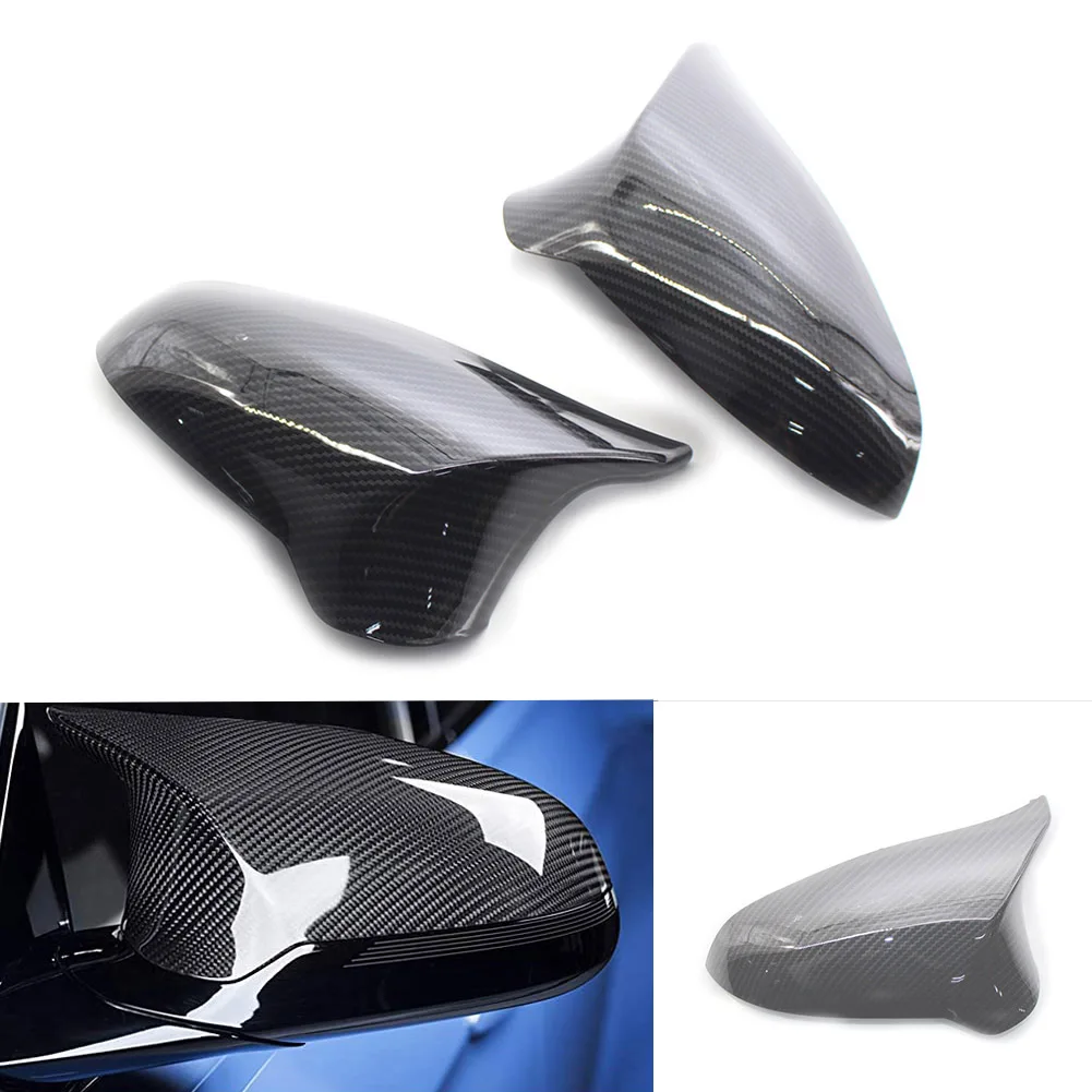 

2Pcs Car Rearview Mirror Cover Carbon ABS Side Mirrors Cap For BMW F80 M3 2015-2018 F82 M4 2016-2019 M2 19-20 Competition LHD