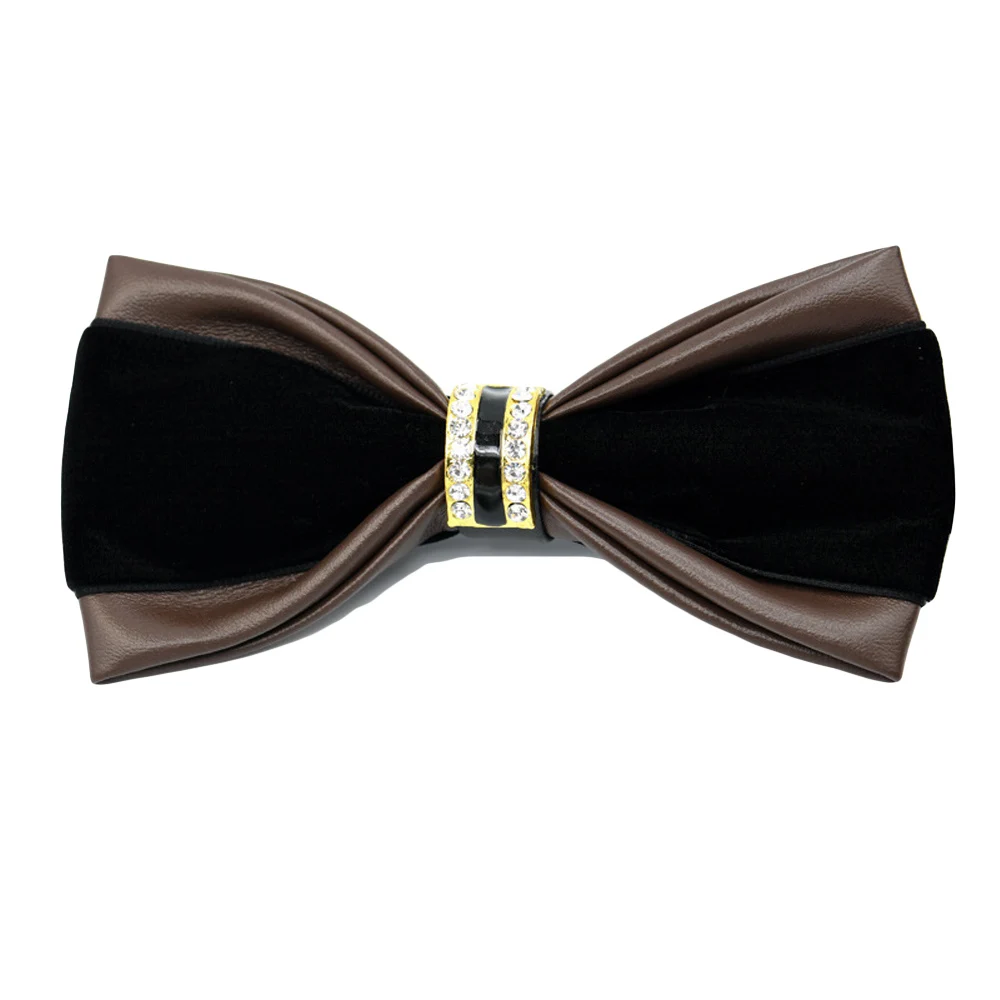 Мужской элегантный бархатный галстук бабочка со стразами Свадебная вечеринка