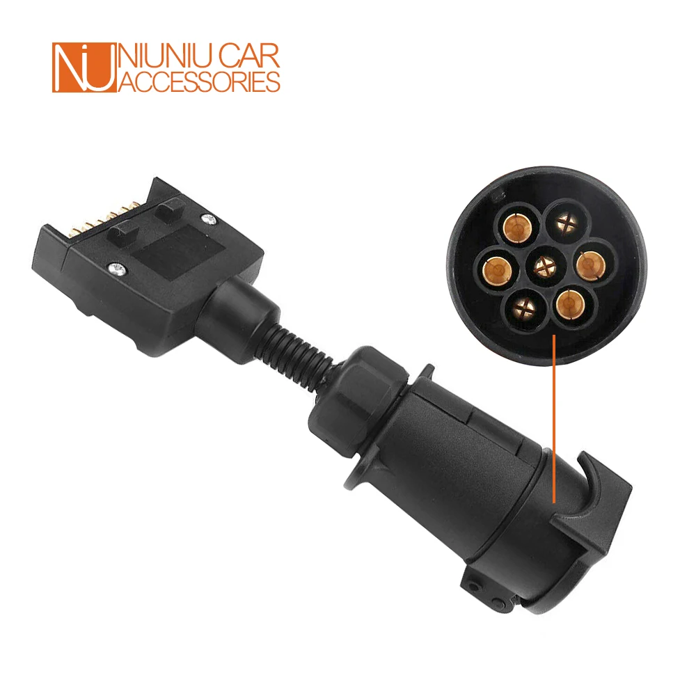 12 В адаптер для автомобильного прицепа 7-контактный плоский штекер на большой