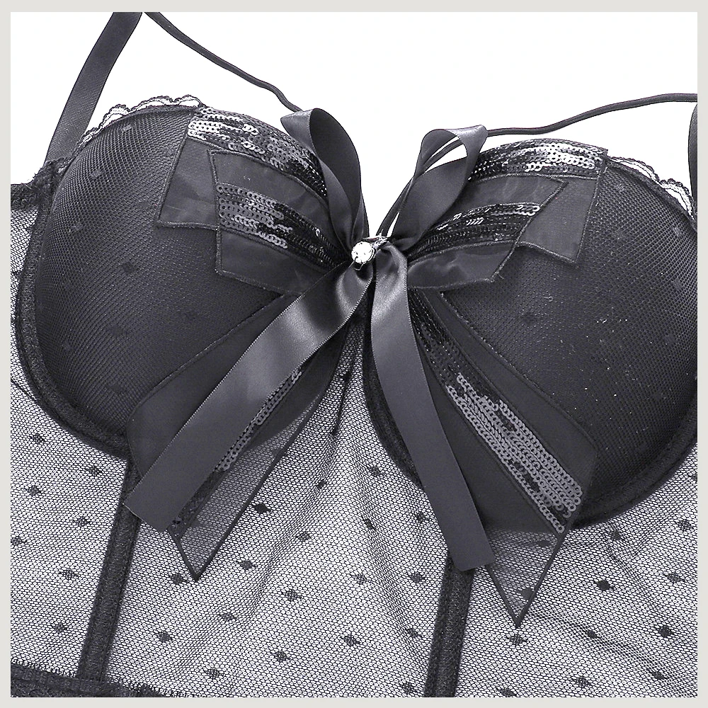 

Summer Floral Corset Female Bustier Sweet Lace Mesh Crop Top Women Corset Tops To Wear Out Sexy Transparent Lingerie Push Up Bra