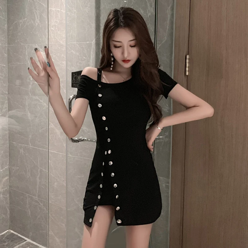 Женское платье-рубашка с короткими рукавами оригинальный дизайн на пуговицах