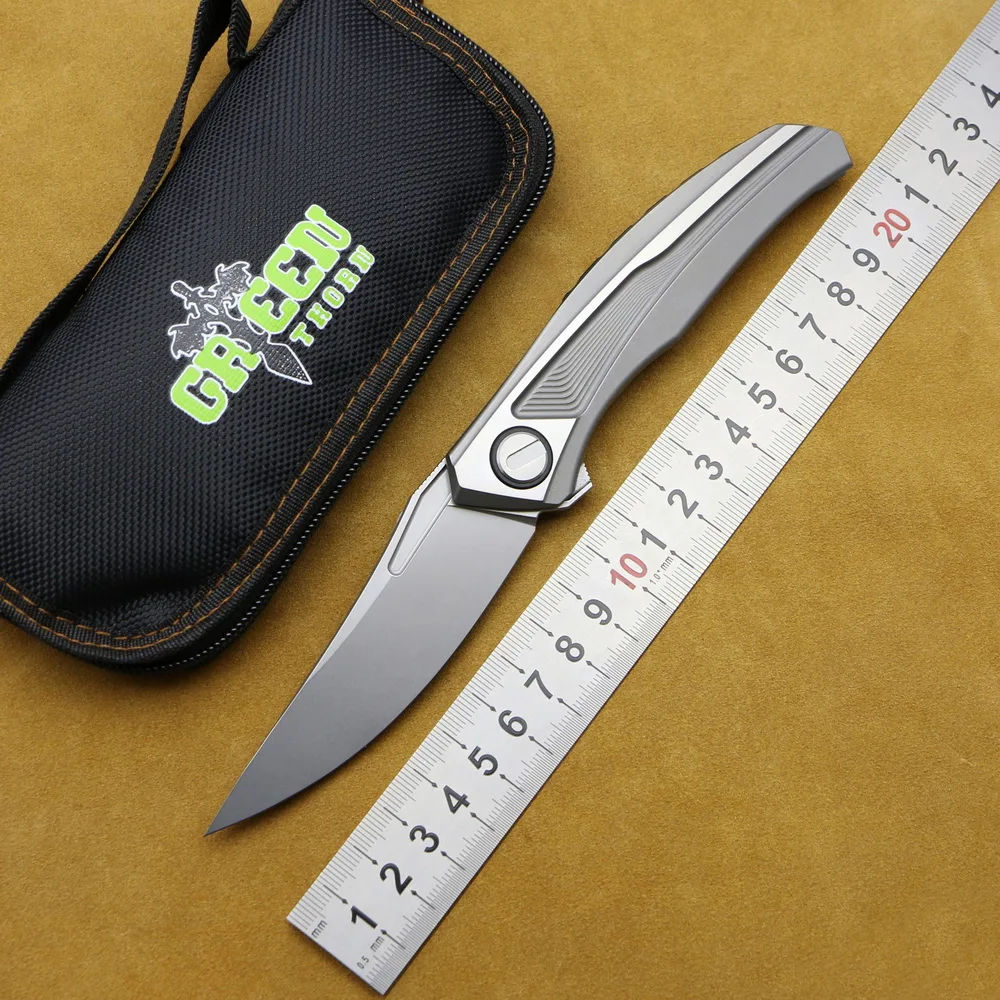 Квантовый складной нож Green Thorn D2 blade TC4 титановая ручка для кемпинга охоты